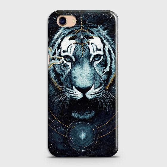 Oppo A83 Cover - Vintage Galaxy Tiger Printed Hard Case with Life Time Colors Guarantee - OrderNation