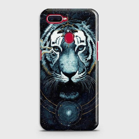 Oppo F9 Cover - Vintage Galaxy Tiger Printed Hard Case with Life Time Colors Guarantee - OrderNation