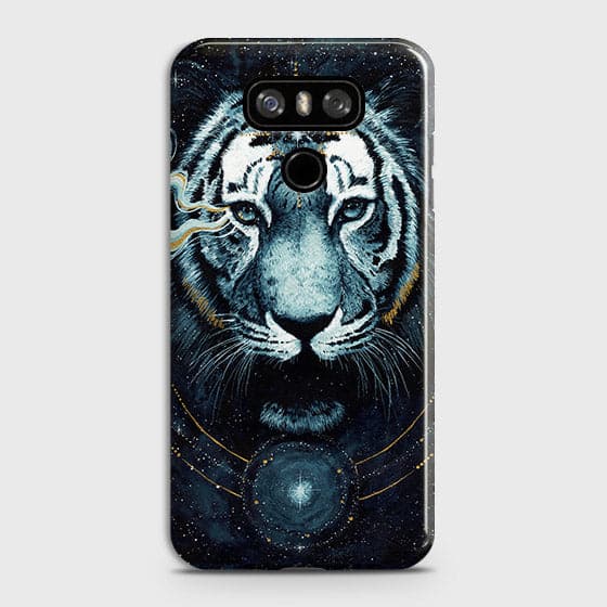 LG G6 Cover - Vintage Galaxy Tiger Printed Hard Case with Life Time Colors Guarantee - OrderNation