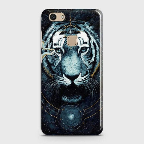 Vivo V7Cover - Vintage Galaxy Tiger Printed Hard Case with Life Time Colors Guarantee - OrderNation