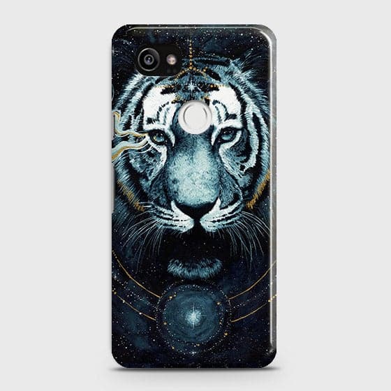 Google Pixel 2 XL Cover - Vintage Galaxy Tiger Printed Hard Case with Life Time Colors Guarantee - OrderNation