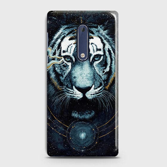 Nokia 5 Cover - Vintage Galaxy Tiger Printed Hard Case with Life Time Colors Guarantee - OrderNation