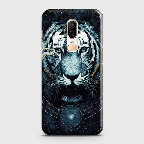 OnePlus 6 Cover - Vintage Galaxy Tiger Printed Hard Case with Life Time Colors Guarantee - OrderNation