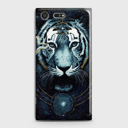 Sony Xperia XZ Premium Cover - Vintage Galaxy Tiger Printed Hard Case with Life Time Colors Guarantee - OrderNation