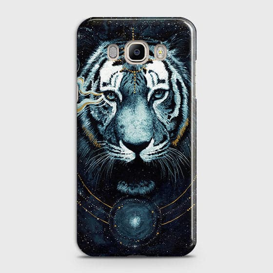 Samsung Galaxy J510 Cover - Vintage Galaxy Tiger Printed Hard Case with Life Time Colors Guarantee - OrderNation