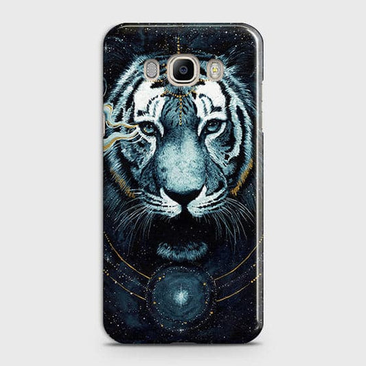 Samsung Galaxy J510 Cover - Vintage Galaxy Tiger Printed Hard Case with Life Time Colors Guarantee - OrderNation