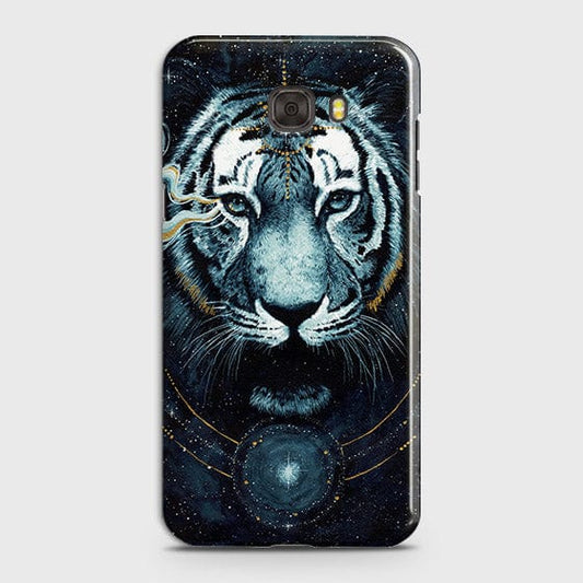 Samsung C7 Pro Cover - Vintage Galaxy Tiger Printed Hard Case with Life Time Colors Guarantee - OrderNation