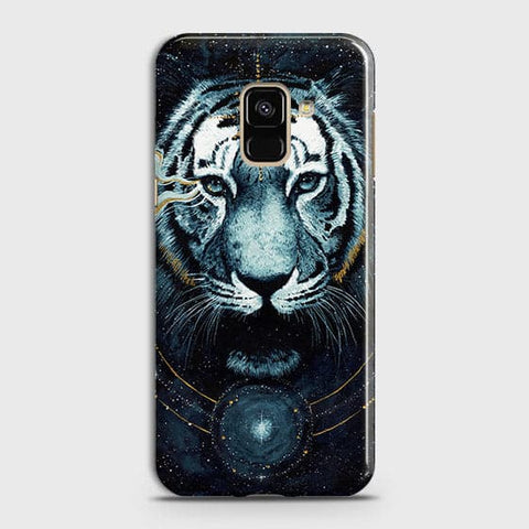 Samsung A6 2018 Cover - Vintage Galaxy Tiger Printed Hard Case with Life Time Colors Guarantee - OrderNation