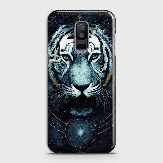 Samsung A6 Plus 2018  Cover - Vintage Galaxy Tiger Printed Hard Case with Life Time Colors Guarantee - OrderNation