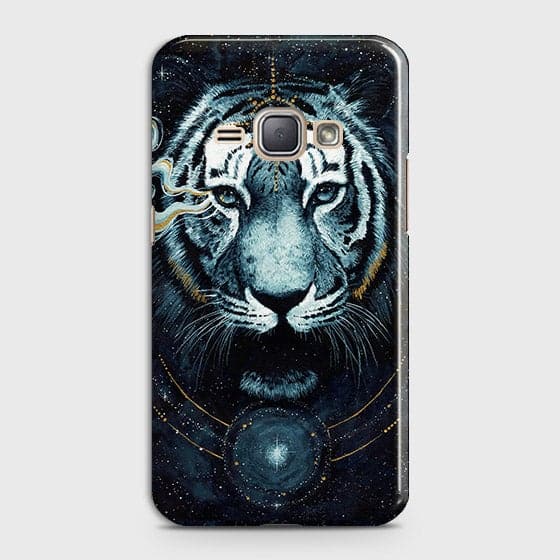 Samsung Galaxy J1 2016 / J120 Cover - Vintage Galaxy Tiger Printed Hard Case with Life Time Colors Guarantee - OrderNation