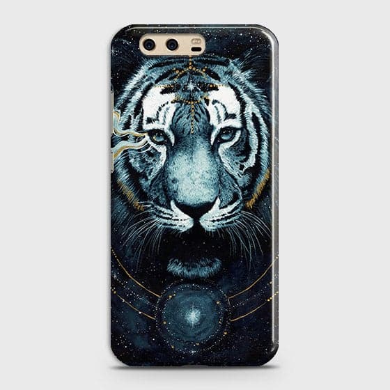 Huawei P10 Plus Cover - Vintage Galaxy Tiger Printed Hard Case with Life Time Colors Guarantee - OrderNation