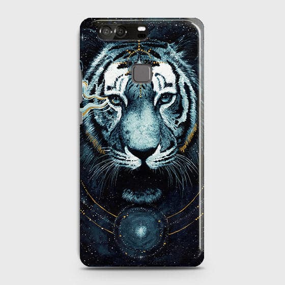 Huawei P9 Cover - Vintage Galaxy Tiger Printed Hard Case with Life Time Colors Guarantee - OrderNation