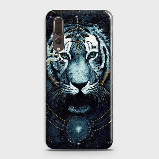 Huawei P20 Pro Cover - Vintage Galaxy Tiger Printed Hard Case with Life Time Colors Guarantee - OrderNation
