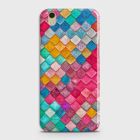 Oppo A37 Cover - Chic Colorful Mermaid Printed Hard Case with Life Time Colors Guarantee