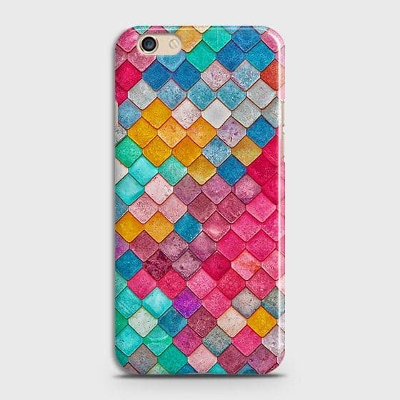 Oppo F3 Cover - Chic Colorful Mermaid Printed Hard Case with Life Time Colors Guarantee