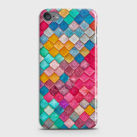 iPod Touch 6 Cover - Chic Colorful Mermaid Printed Hard Case with Life Time Colors Guarantee