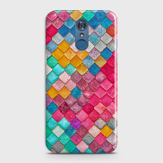 LG Q7 Cover - Chic Colorful Mermaid Printed Hard Case with Life Time Colors Guarantee