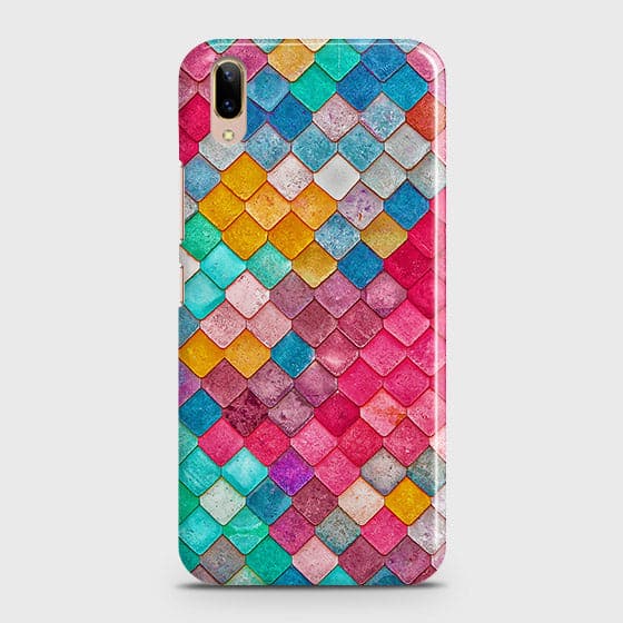 Vivo V11 Pro Cover - Chic Colorful Mermaid Printed Hard Case with Life Time Colors Guarantee