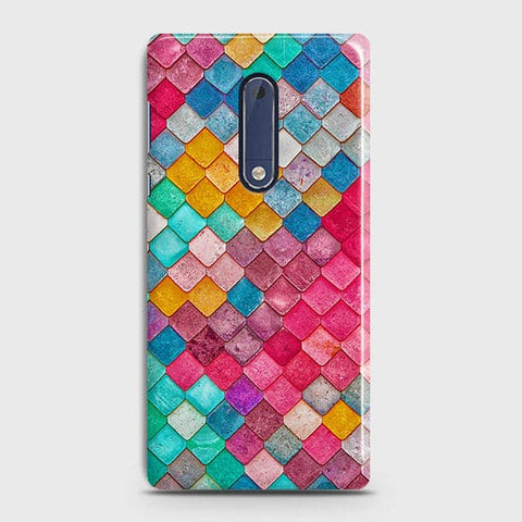 Nokia 5 Cover - Chic Colorful Mermaid Printed Hard Case with Life Time Colors Guarantee