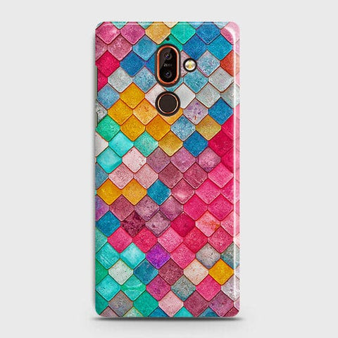 Nokia 7 Plus Cover - Chic Colorful Mermaid Printed Hard Case with Life Time Colors Guarantee