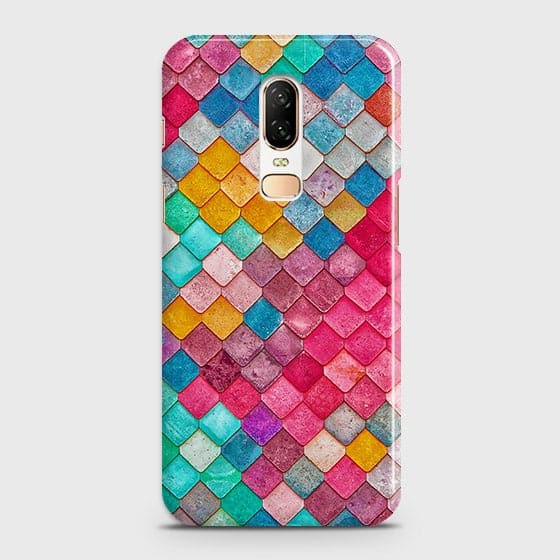OnePlus 6 Cover - Chic Colorful Mermaid Printed Hard Case with Life Time Colors Guarantee