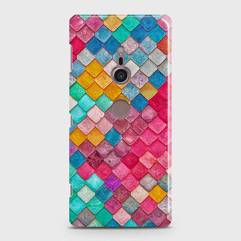 Sony Xperia XZ2 Cover - Chic Colorful Mermaid Printed Hard Case with Life Time Colors Guarantee