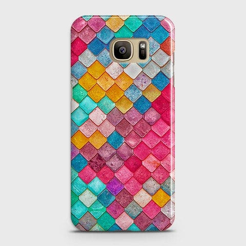 Samsung Galaxy S7 Edge Cover - Chic Colorful Mermaid Printed Hard Case with Life Time Colors Guarantee