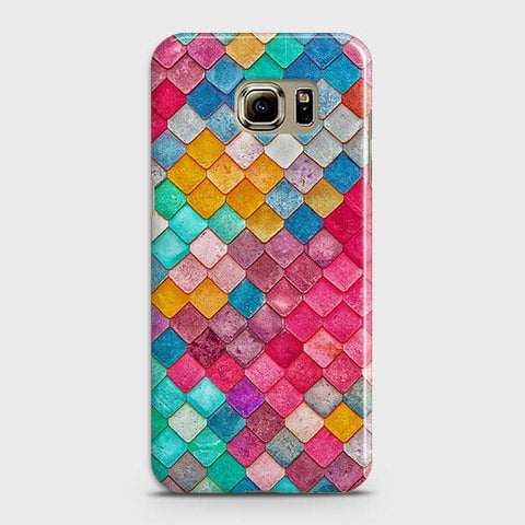 Samsung Galaxy S6 Edge Cover - Chic Colorful Mermaid Printed Hard Case with Life Time Colors Guarantee