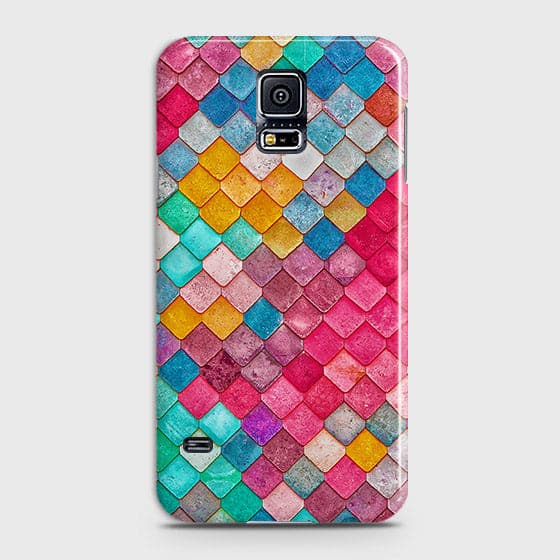 Samsung Galaxy S5 Cover - Chic Colorful Mermaid Printed Hard Case with Life Time Colors Guarantee