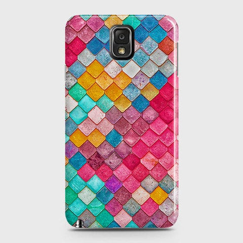 Samsung Galaxy Note 3 Cover - Chic Colorful Mermaid Printed Hard Case with Life Time Colors Guarantee