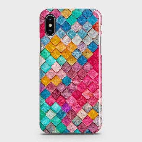 iPhone XS Max Cover - Chic Colorful Mermaid Printed Hard Case with Life Time Colors Guarantee