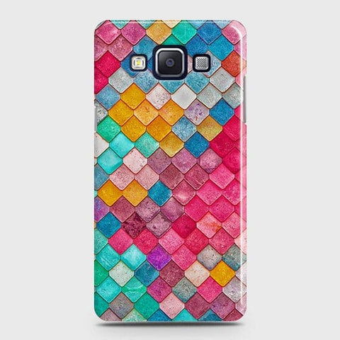 Samsung A7 Cover - Chic Colorful Mermaid Printed Hard Case with Life Time Colors Guarantee