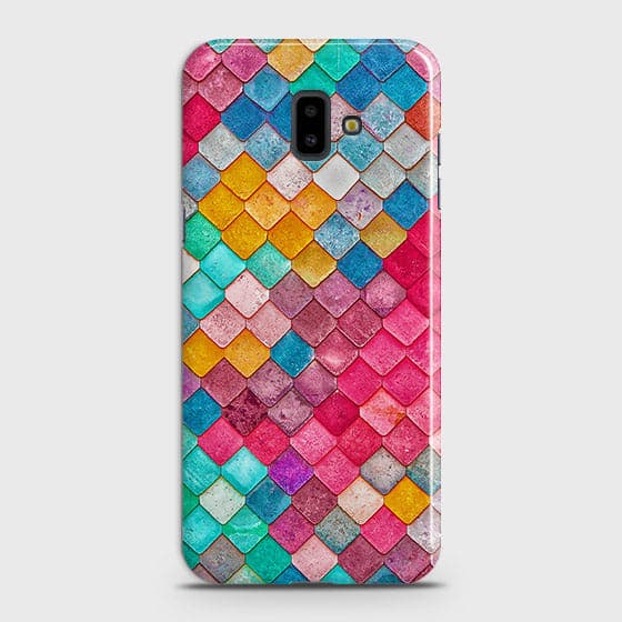 Samsung J6 Plus 2018 Cover - Chic Colorful Mermaid Printed Hard Case with Life Time Colors Guarantee