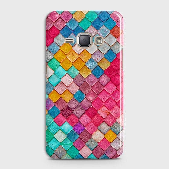 Samsung Galaxy J1 2016 / J120 Cover - Chic Colorful Mermaid Printed Hard Case with Life Time Colors Guarantee
