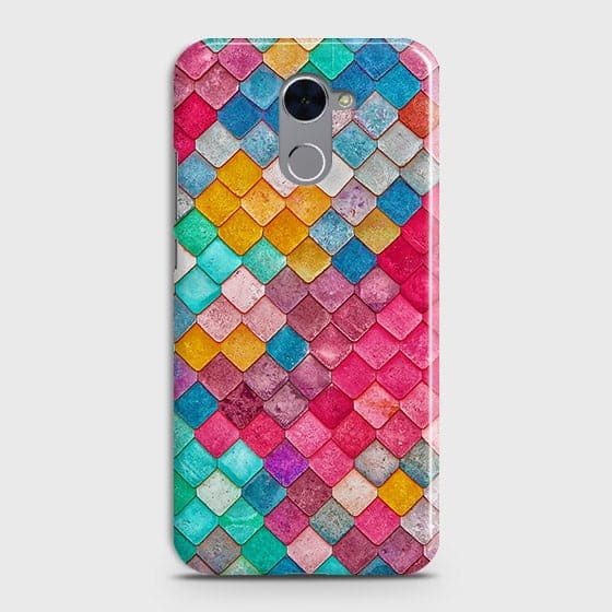 Huawei Y7 Prime 2017 Cover - Chic Colorful Mermaid Printed Hard Case with Life Time Colors Guarantee b44