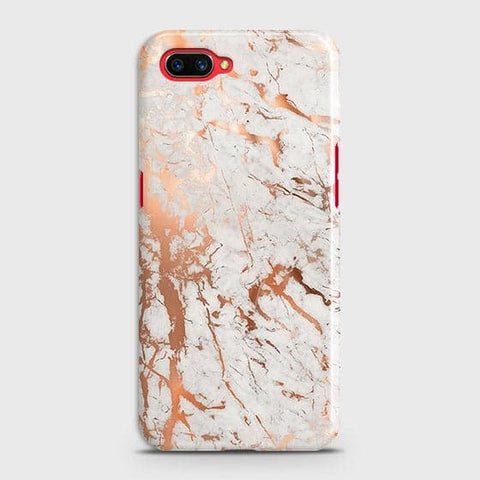 Oppo A5 Cover - In Chic Rose Gold Chrome Style Printed Hard Case with Life Time Colors Guarantee