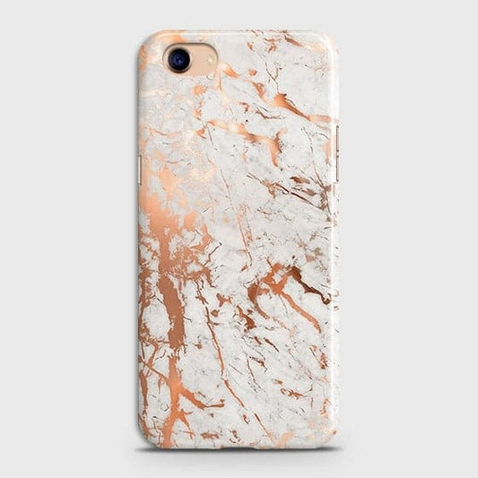 Oppo A83 Cover - In Chic Rose Gold Chrome Style Printed Hard Case with Life Time Colors Guarantee
