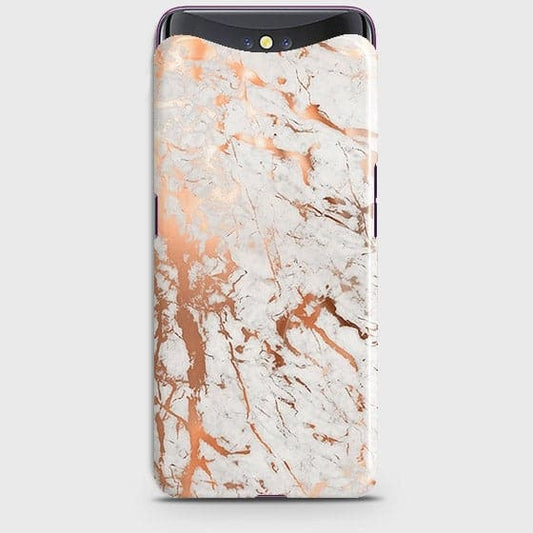 Oppo Find X Cover - In Chic Rose Gold Chrome Style Printed Hard Case with Life Time Colors Guarantee