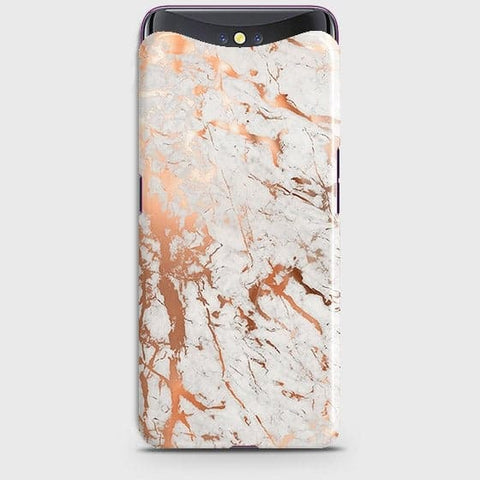 Oppo Find X Cover - In Chic Rose Gold Chrome Style Printed Hard Case with Life Time Colors Guarantee