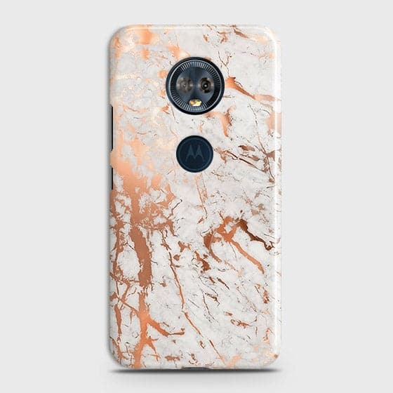 Motorola E5 Plus Cover - In Chic Rose Gold Chrome Style Printed Hard Case with Life Time Colors Guarantee(1)