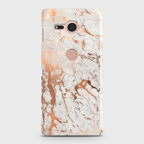 Sony Xperia XZ2 Compact Cover - In Chic Rose Gold Chrome Style Printed Hard Case with Life Time Colors Guarantee