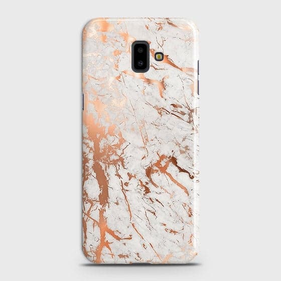 Samsung J6 Plus 2018 Cover - In Chic Rose Gold Chrome Style Printed Hard Case with Life Time Colors Guarantee