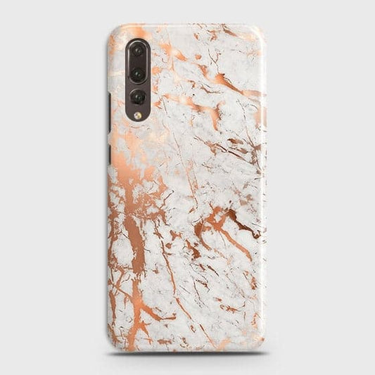 Huawei P20 Pro Cover - In Chic Rose Gold Chrome Style Printed Hard Case with Life Time Colors Guarantee