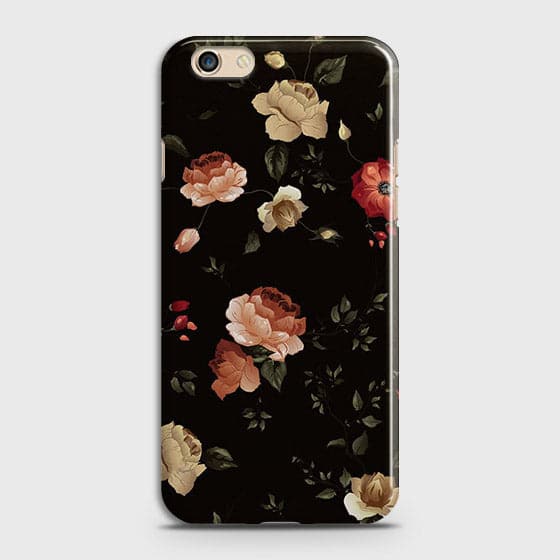 Oppo F1S Cover - Matte Finish - Dark Rose Vintage Flowers Printed Hard Case with Life Time Colors Guarantee