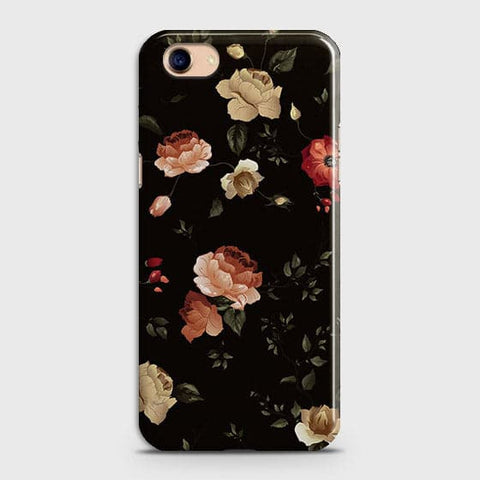 Oppo A83 Cover - Matte Finish - Dark Rose Vintage Flowers Printed Hard Case with Life Time Colors Guarantee b64