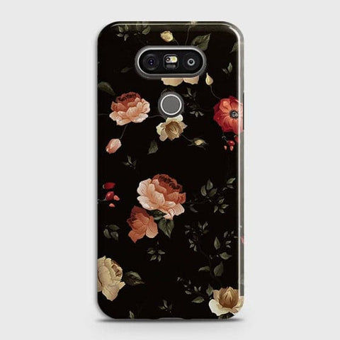 LG G5 Cover - Matte Finish - Dark Rose Vintage Flowers Printed Hard Case with Life Time Colors Guarantee