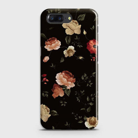 OnePlus 5 Cover - Matte Finish - Dark Rose Vintage Flowers Printed Hard Case with Life Time Colors Guarantee b53