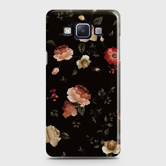 Samsung A5 Cover - Matte Finish - Dark Rose Vintage Flowers Printed Hard Case with Life Time Colors Guarantee