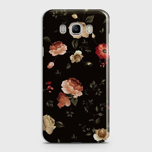 Samsung Galaxy J710 Cover - Matte Finish - Dark Rose Vintage Flowers Printed Hard Case with Life Time Colors Guarantee