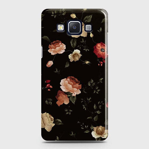 Samsung Galaxy E5 Cover - Matte Finish - Dark Rose Vintage Flowers Printed Hard Case with Life Time Colors Guarantee